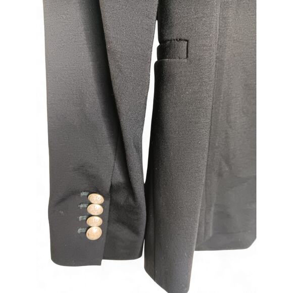 Theory Elkay Refiner Double Breasted Black Blazer Jacket Size 00 USA - Picture 10 of 12
